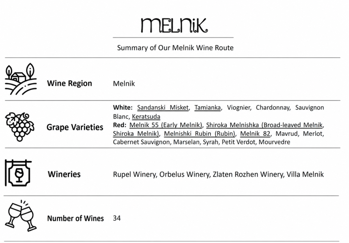 Melnik Wine Route: Wineries and Bulgarian Wines